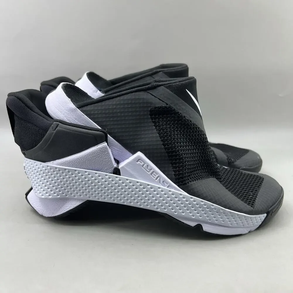 Nike Go FlyEase Running Shoes Women Size 9 Black White Comfort Slip On Sneakers